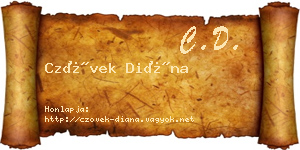 Czövek Diána névjegykártya